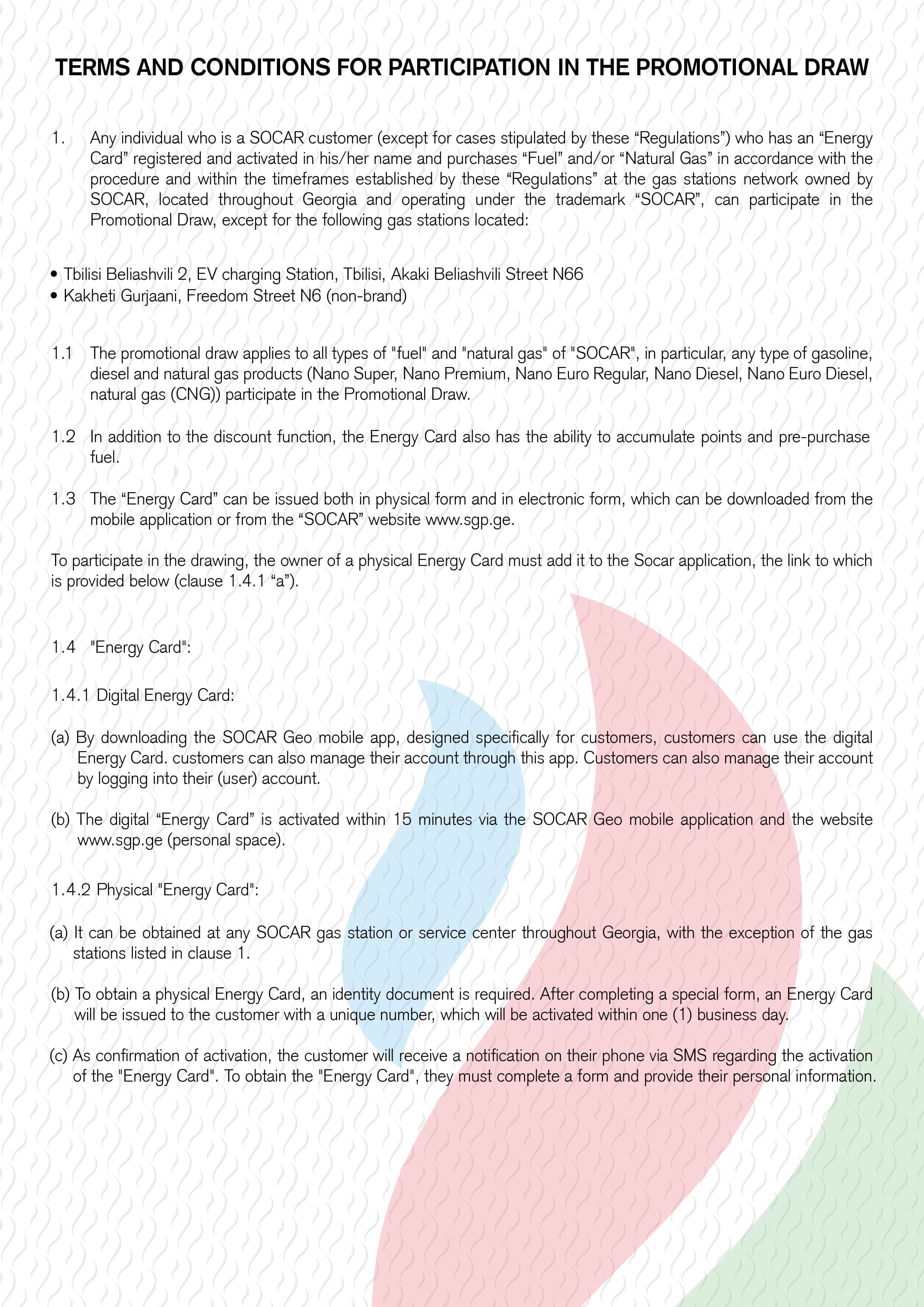 Campaign terms and conditions page 1