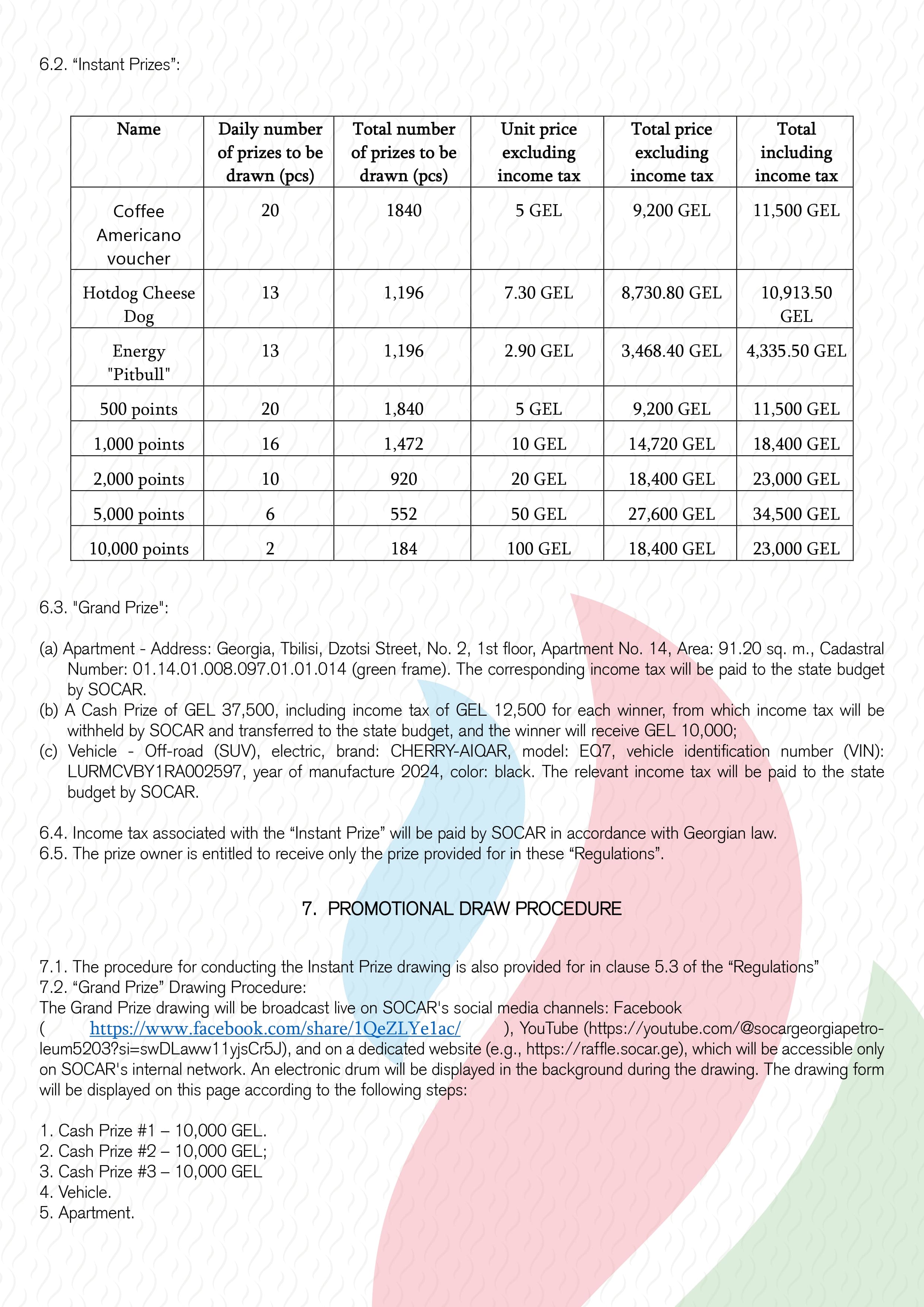 Campaign terms and conditions page 5