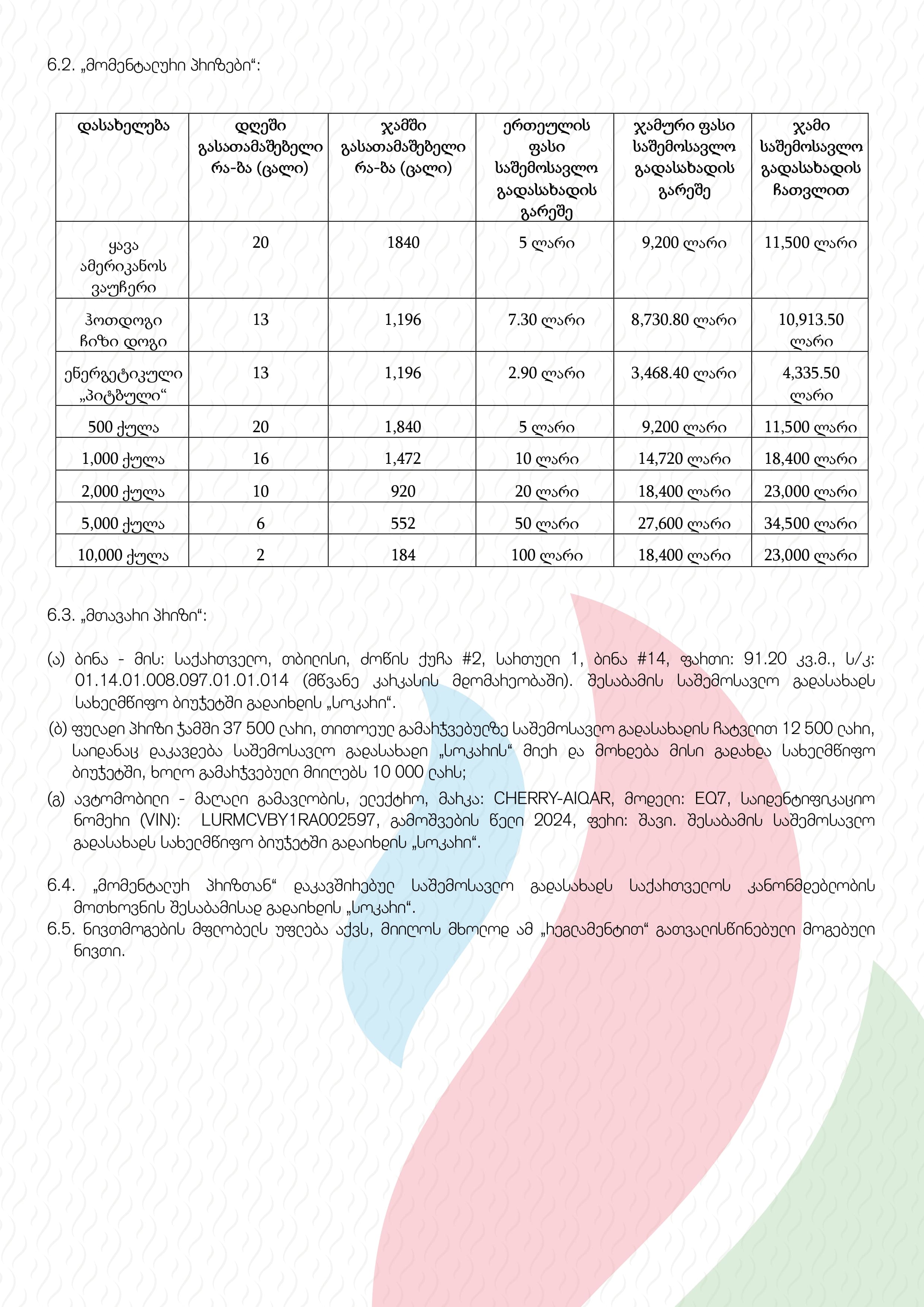 Campaign terms and conditions page 6